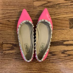 Valentino Rockstud hot pink Flats SZ 37